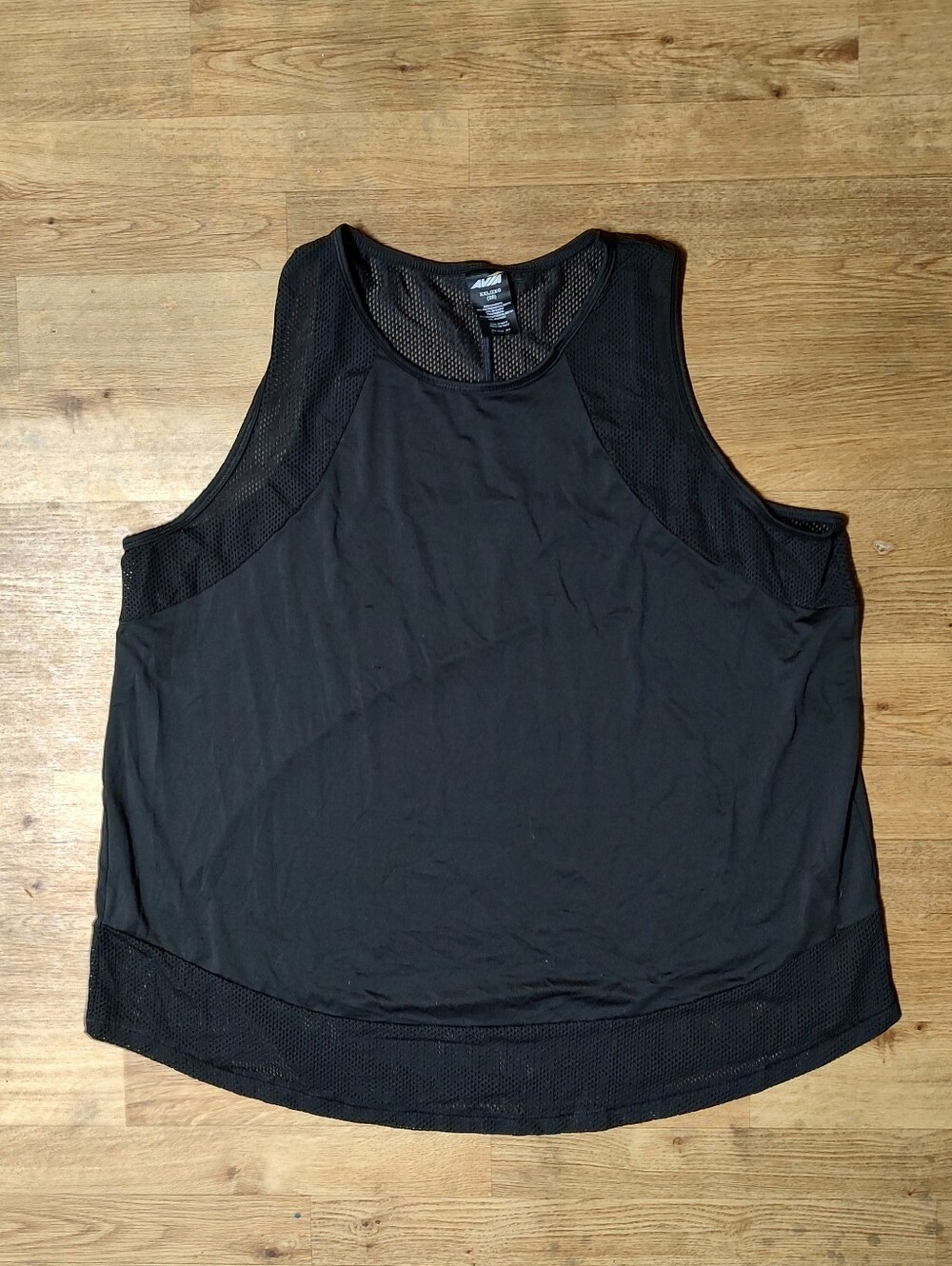 Avia Black Mesh-Trim Athletic Tank
